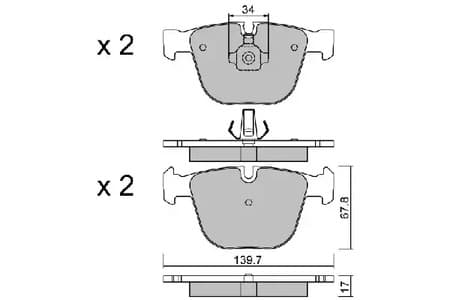 bpbm2011 Aisin Тормозные колодки