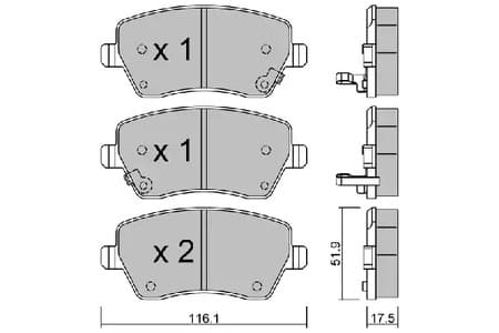 bpni1014 Aisin Гальмівні колодки