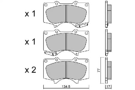 bpto1017 Aisin Гальмівні колодки