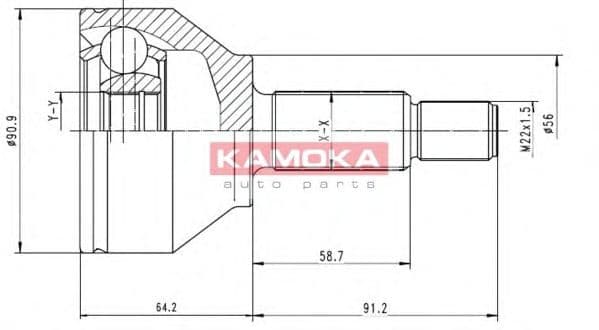 6040 Kamoka Граната для Ford Mondeo