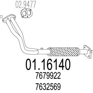 01.16140 MTS Приемная труба