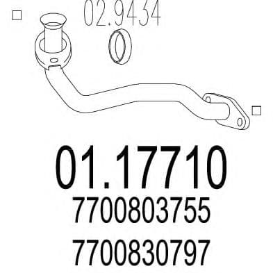 01.17710 MTS Приемная труба