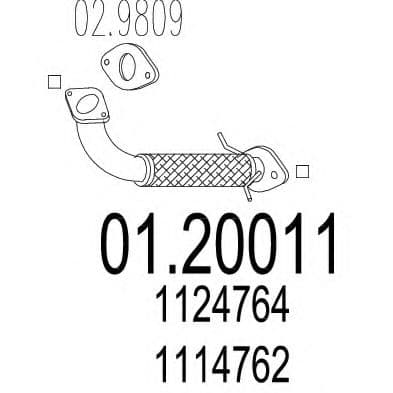01.20011 MTS Приймальна труба для Ford Mondeo