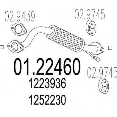 01.22460 MTS Приймальна труба