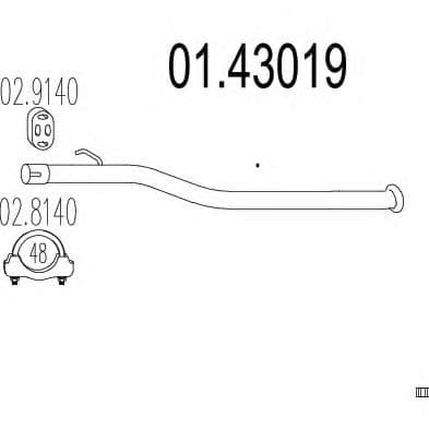 01.43019 MTS Приемная труба