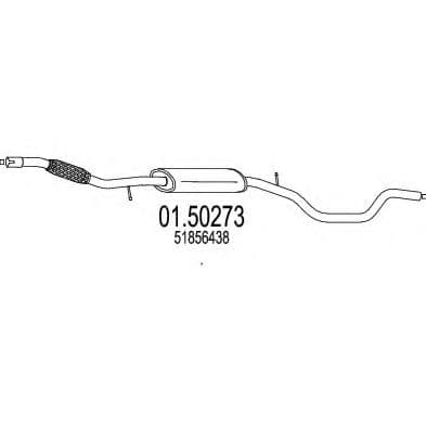 01.50273 MTS Средний глушитель выхлопных газов