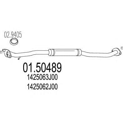 01.50489 MTS Средний глушитель выхлопных газов для Suzuki Swift