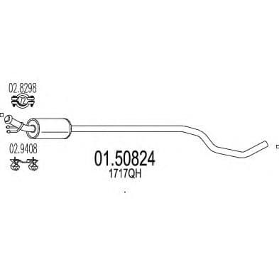 01.50824 MTS Средний глушитель выхлопных газов
