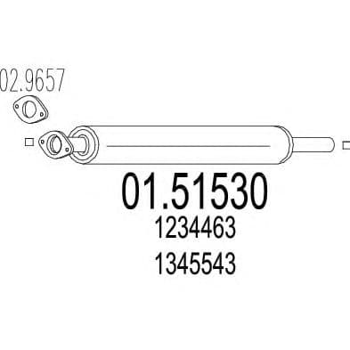 01.51530 MTS Середній глушник вихлопних газів