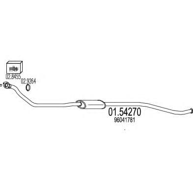 01.54270 MTS Средний глушитель выхлопных газов