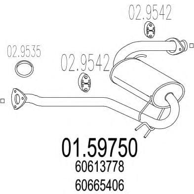 01.59750 MTS Середній глушник вихлопних газів