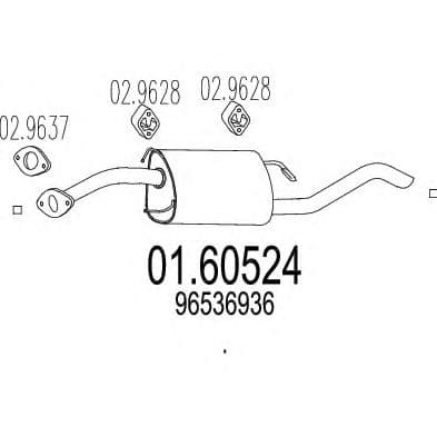 01.60524 MTS Глушитель выхлопных газов конечный