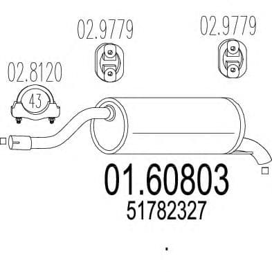 01.60803 MTS Глушитель выхлопных газов конечный