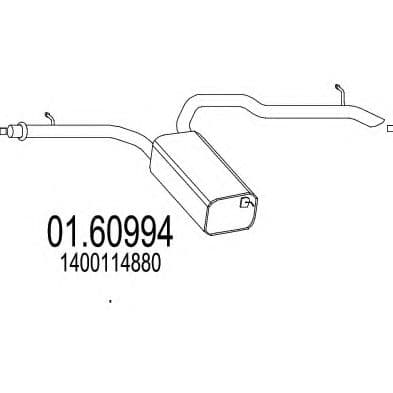 01.60994 MTS Глушитель выхлопных газов конечный