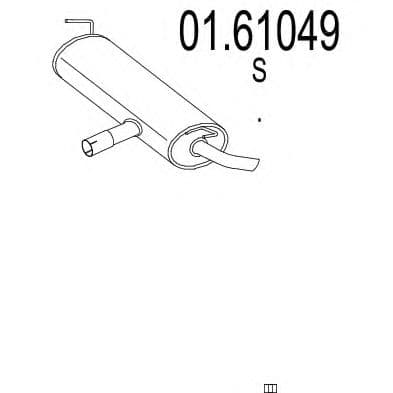 01.61049 MTS Глушник вихлопних газів кінцевий для Nissan Qashqai