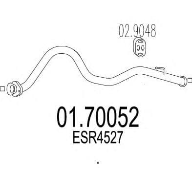 01.70052 MTS Приемная труба для Land Rover Defender