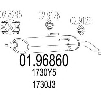 01.96860 MTS Глушник вихлопних газів кінцевий