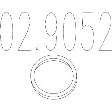 02.9052 MTS Прокладка приемной трубы