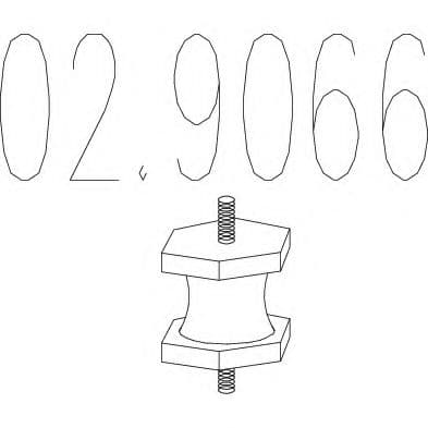 02.9066 MTS Кронштейн кріплення вихлопної магістралі для Renault 4