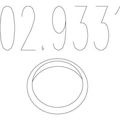 02.9331 MTS Прокладка приемной трубы