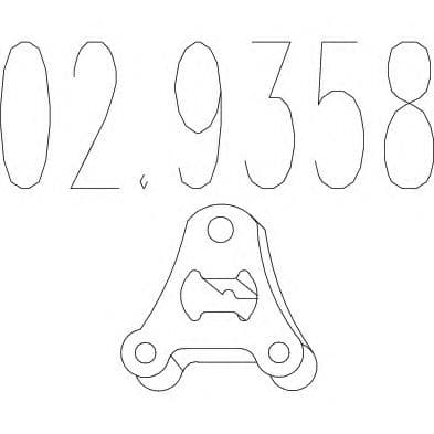 02.9358 MTS Кронштейн кріплення вихлопної магістралі