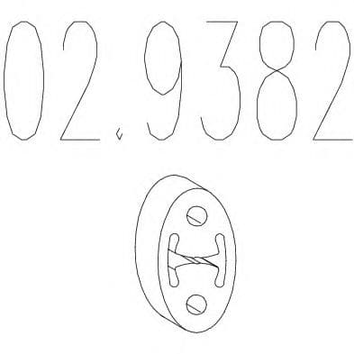 02.9382 MTS Кронштейн кріплення вихлопної магістралі