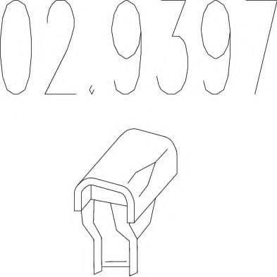 02.9397 MTS Кронштейн кріплення вихлопної магістралі