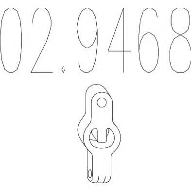 02.9468 MTS Кронштейн крепления выхлопной магистрали