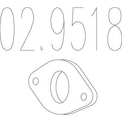 02.9518 MTS Прокладка приемной трубы