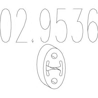 02.9536 MTS Кронштейн кріплення вихлопної магістралі