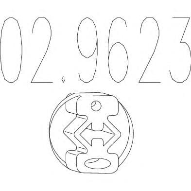 02.9623 MTS Кронштейн кріплення вихлопної магістралі