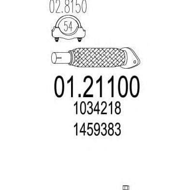 01.21100 MTS Приемная труба