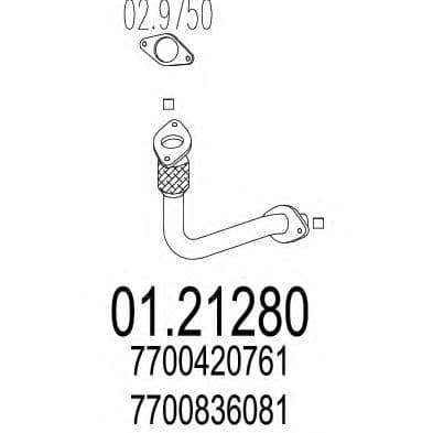 01.21280 MTS Приемная труба