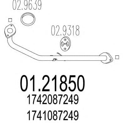 01.21850 MTS Приемная труба