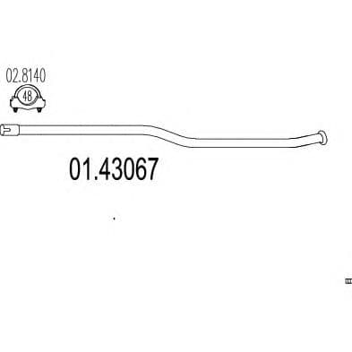 01.43067 MTS Приемная труба для Citroen Xsara
