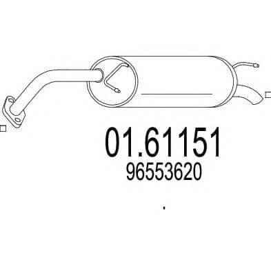 01.61151 MTS Глушник вихлопних газів кінцевий