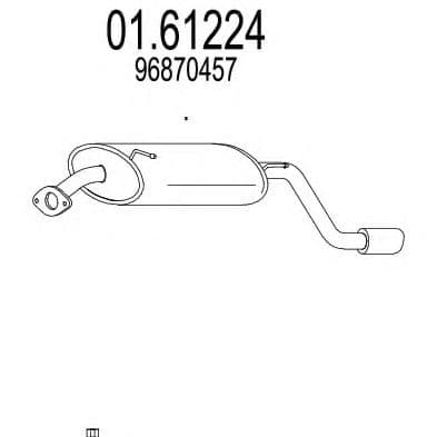 01.61224 MTS Глушитель выхлопных газов конечный для Chevrolet Captiva