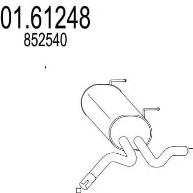 01.61248 MTS Глушитель выхлопных газов конечный
