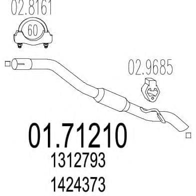 01.71210 MTS Приймальна труба