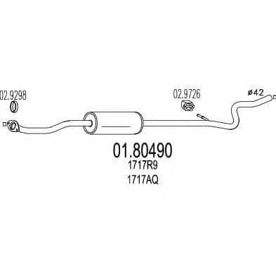 01.80490 MTS Середній глушник вихлопних газів