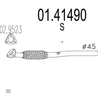 01.41490 MTS Приемная труба