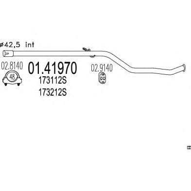 01.41970 MTS Приемная труба