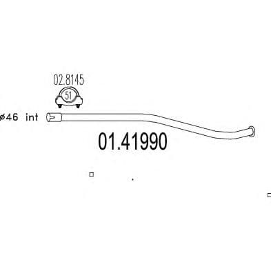 01.41990 MTS Приемная труба для Citroen AX