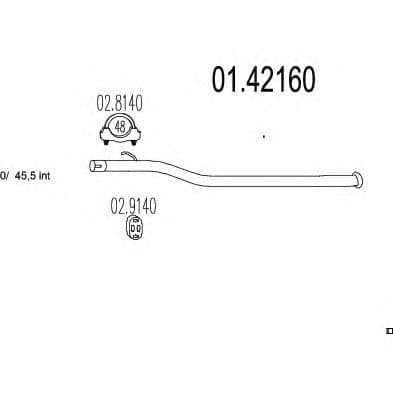 01.42160 MTS Приймальна труба