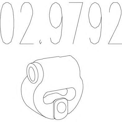 02.9792 MTS Кронштейн кріплення вихлопної магістралі