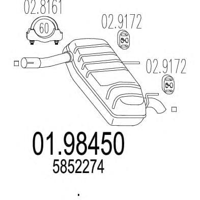 01.98450 MTS Глушитель выхлопных газов конечный