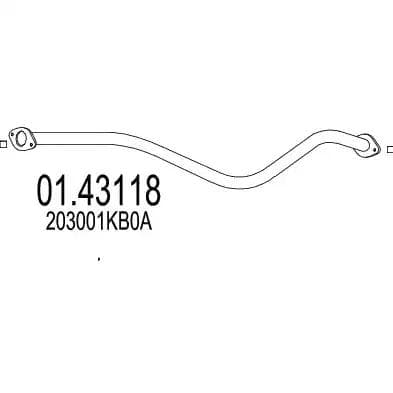 0143118 MTS Приймальна труба для Nissan Juke