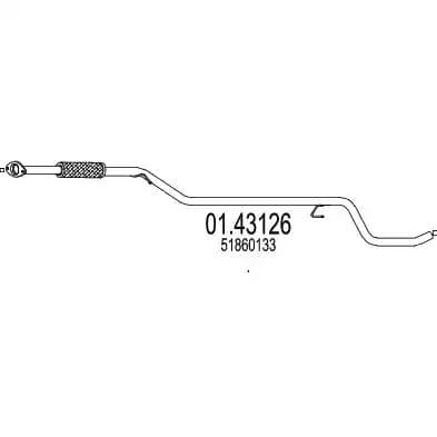 0143126 MTS Приймальна труба для Fiat Qubo