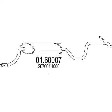 0160007 MTS Глушник вихлопних газів кінцевий для Kia Ceed