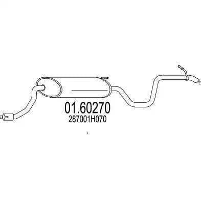 0160270 MTS Глушник вихлопних газів кінцевий для Kia Ceed